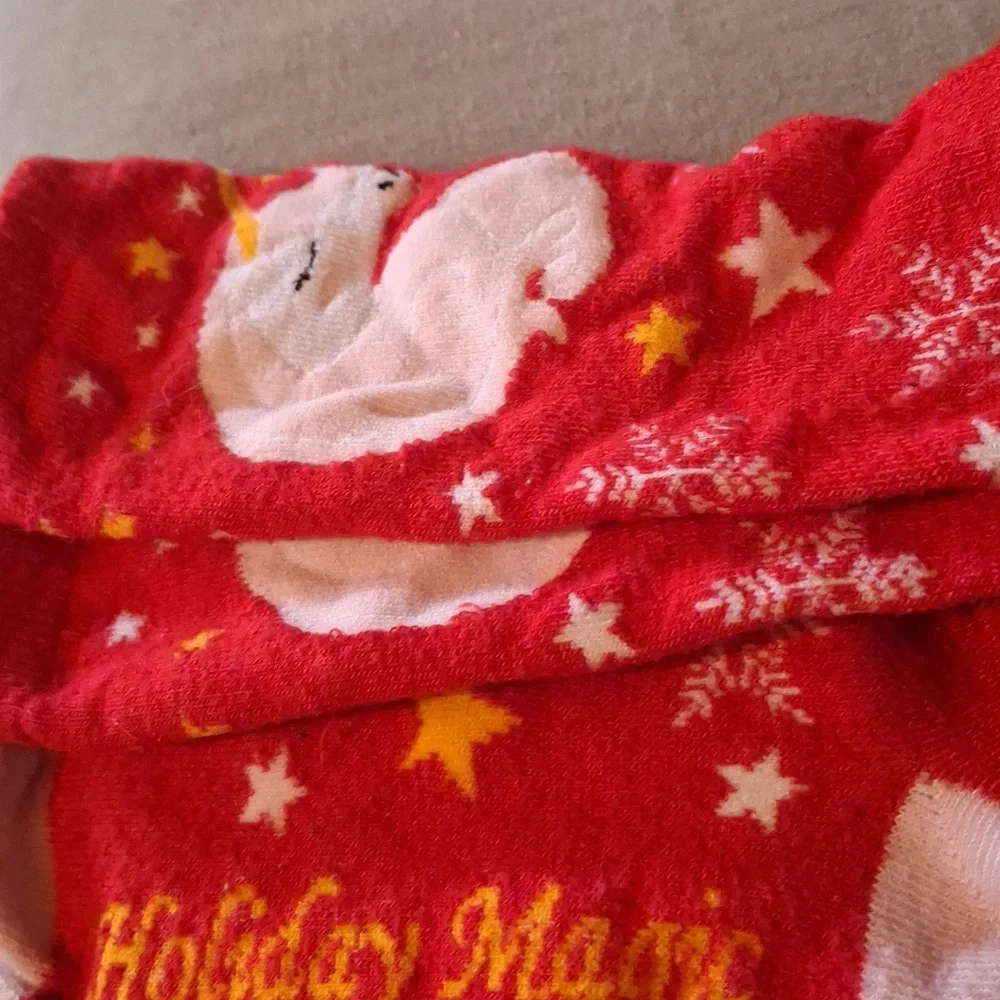 Charming Unicorn Tall Kids Socks - Red